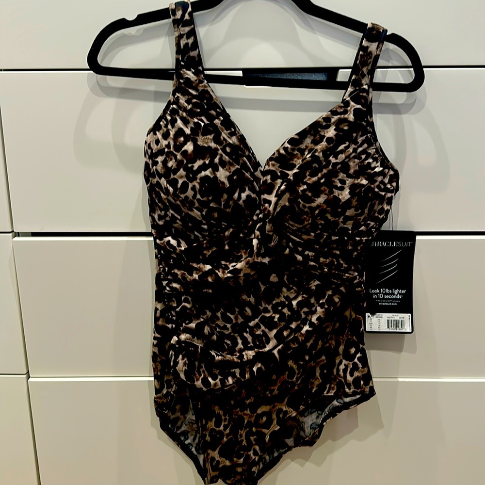 Never worn Miraclesuit Leopard One Piece
